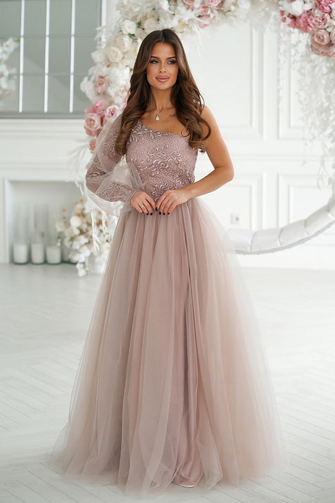 Robe longue model 192637 Bicotone